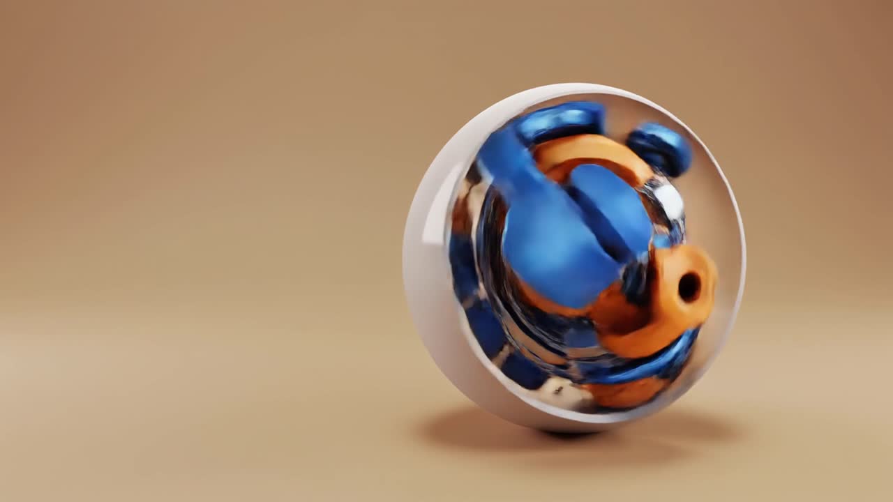 Dynamic 3D Animation of a Sphere with Spinning Internal Gears
