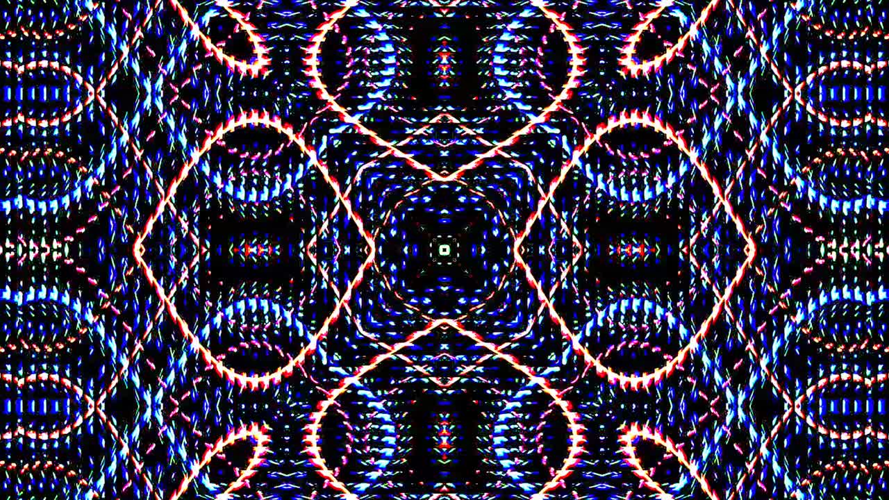 Beautiful abstract kaleidoscope that shines, a radiant light that regulates the subtle movements