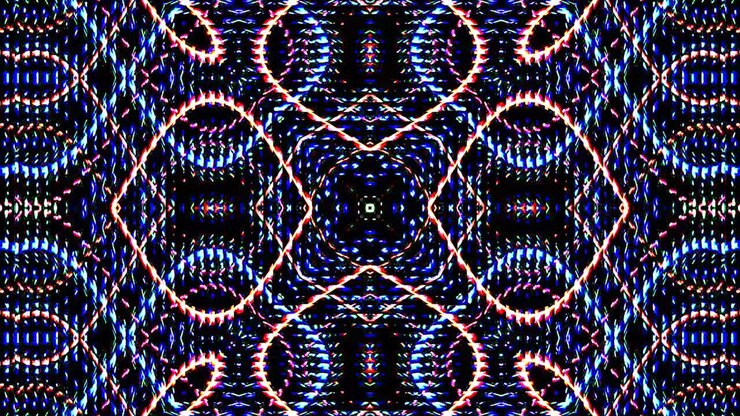 Beautiful abstract kaleidoscope that shines, a radiant light that regulates the subtle movements
