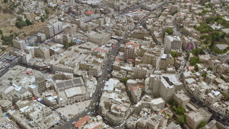 drone shot over amman - jordan, june 2019