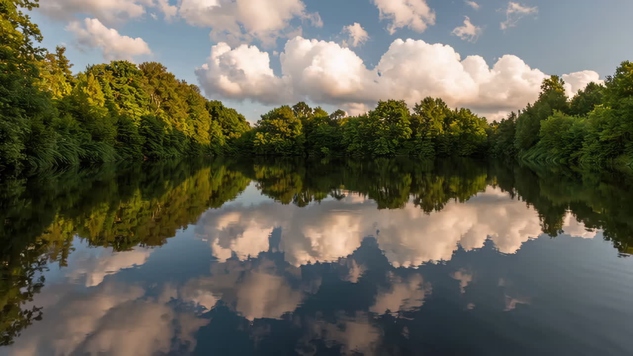 Serene Pond Reflection at Sunset