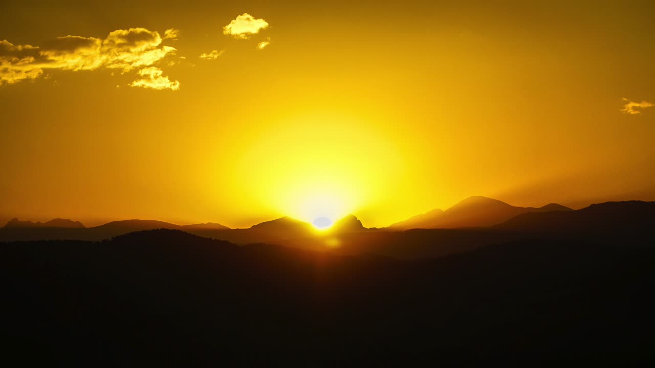 Time lapse of sunset over Boulder, Colorado's Rocky Mountains.