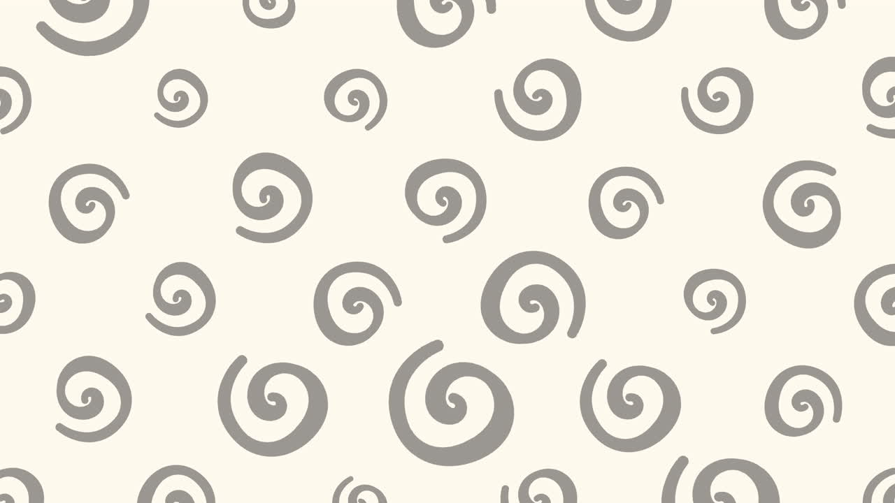 Black abstract spiral shapes pattern