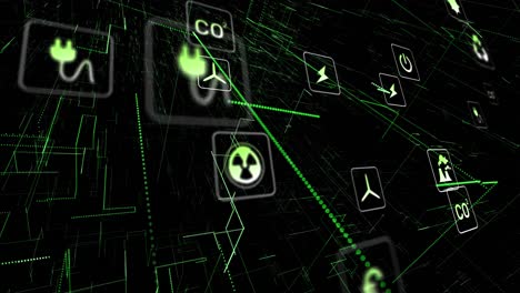 animación de redes de conexiones y procesamiento de datos