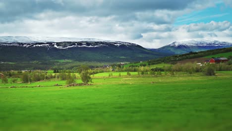 an idyllic rural landscape in northern norway, not far from the city of trondheim