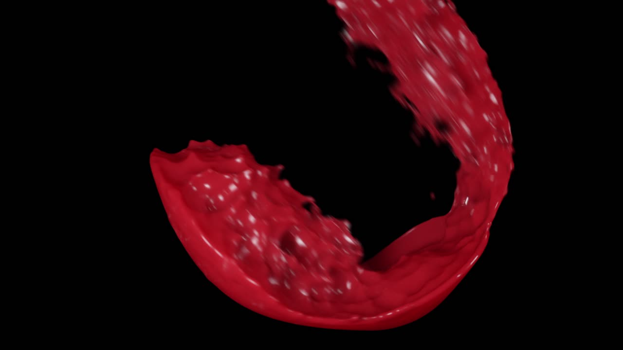 빨간 액체 스플래시