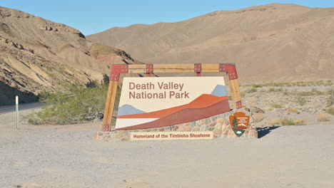 señal de entrada al parque nacional del valle de la muerte