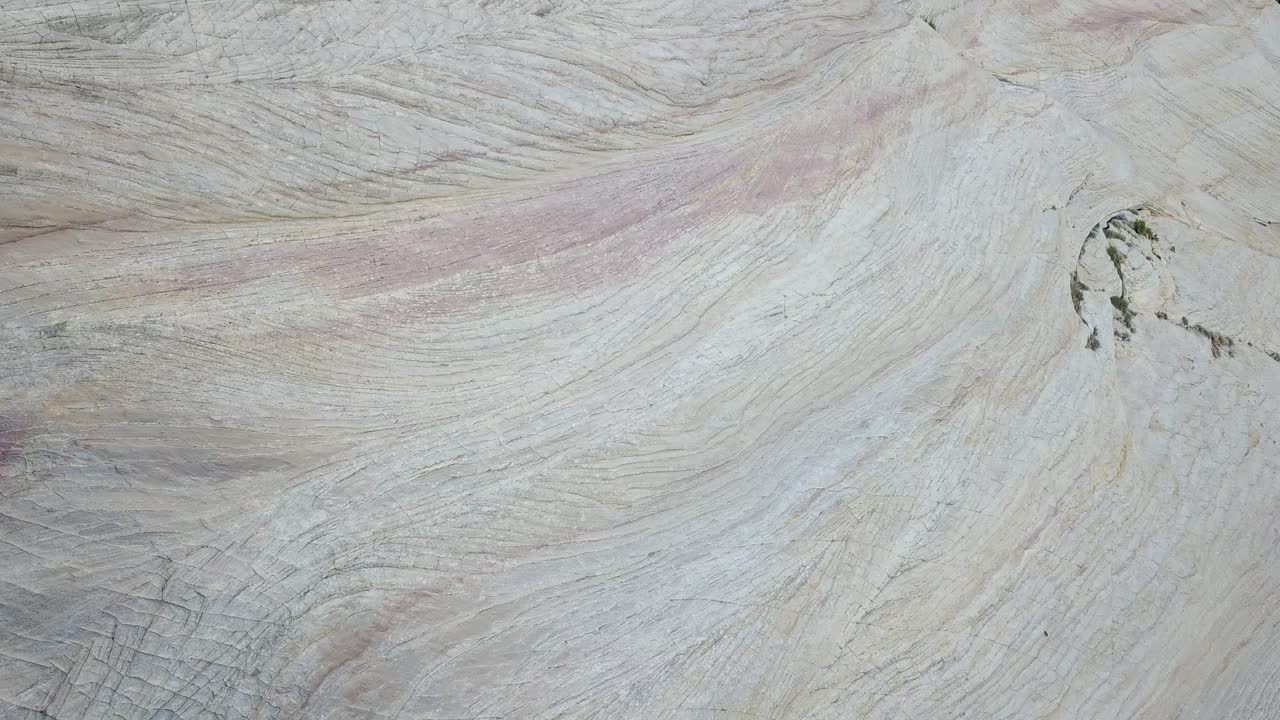 White Navajo Sandstone Formation in Snow Canyon State Park, Utah USA, Drone Aerial View