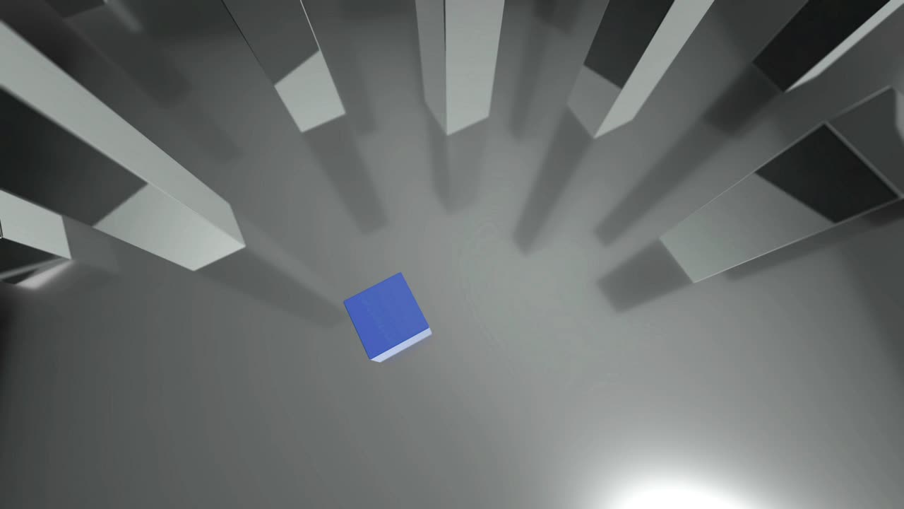 3d 파란색과 초록색 바 다이어그램을 비교하여 100%와 0%까지 성장합니다.