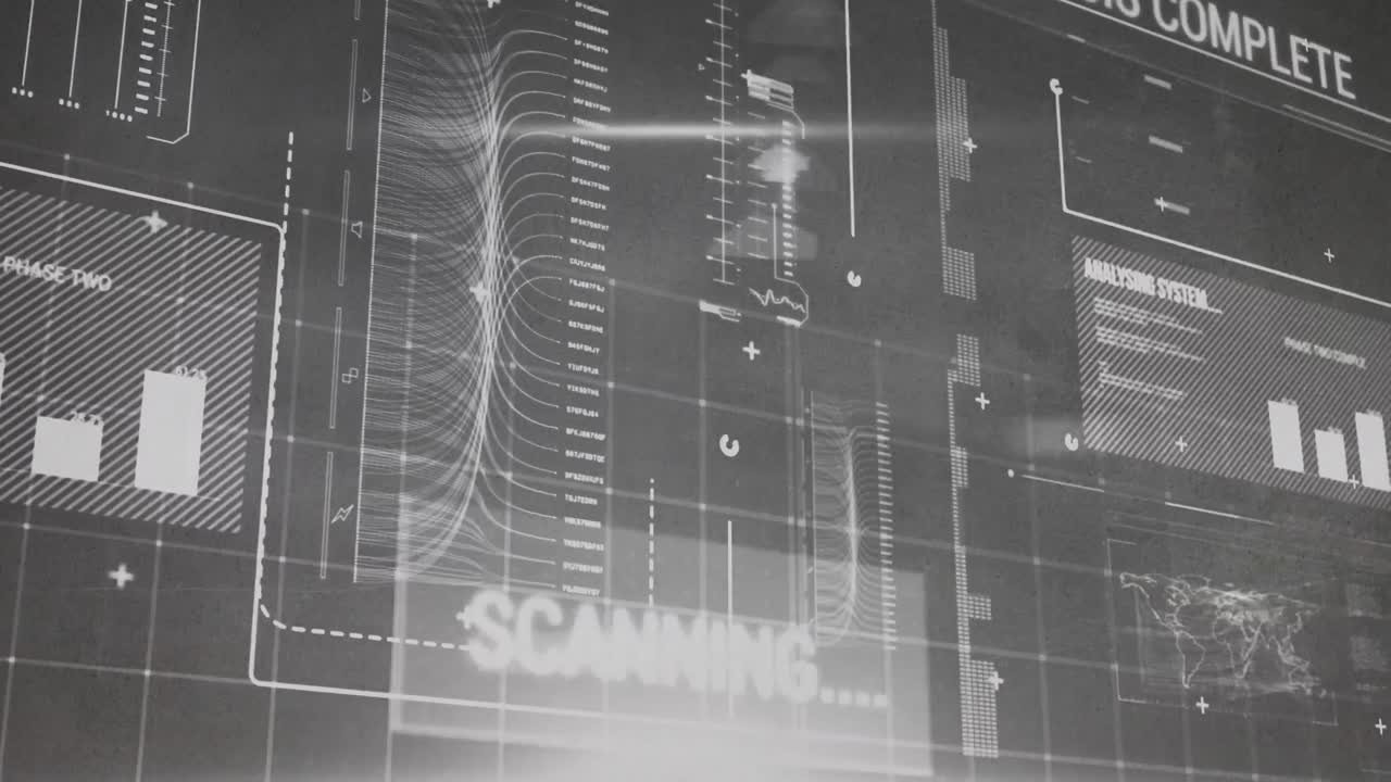 검은 바탕에 대한 통계 및 데이터 처리의 애니메이션