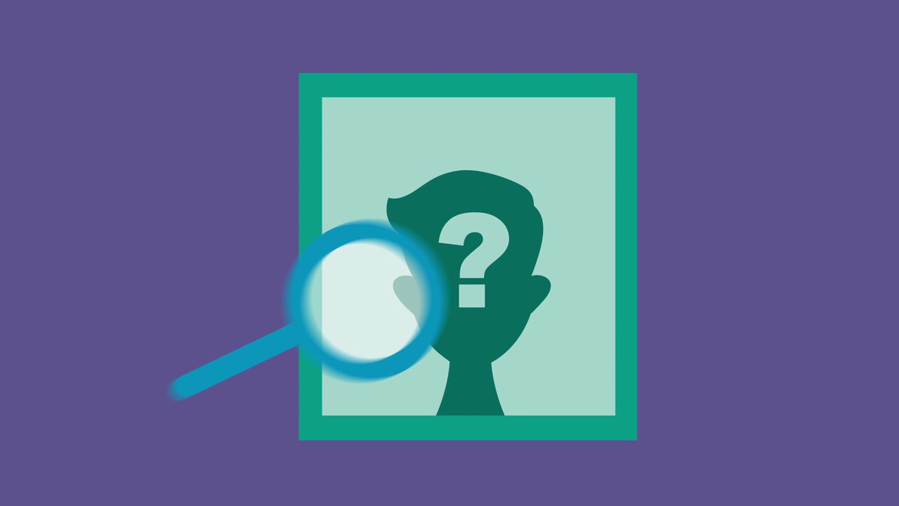 Animated Graphic of a Magnifying Glass Examining a Question Mark