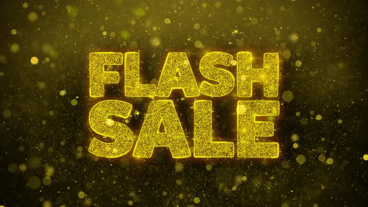 Flash Sale Banner with Glitter Effect