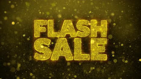 flash sale banner with glitter effect