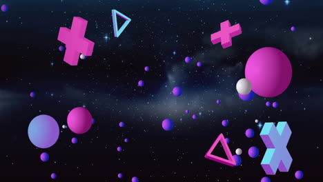 animación de formas abstractas que se mueven sobre un fondo negro