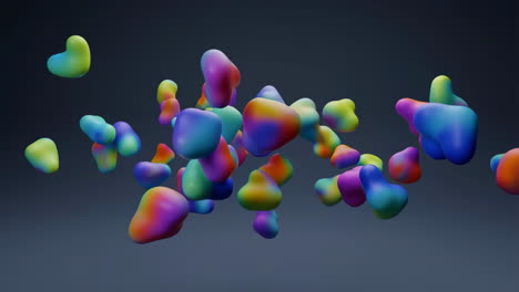 colorful abstract amorphous shapes floating