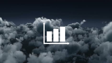 animación del procesamiento estadístico en las nubes