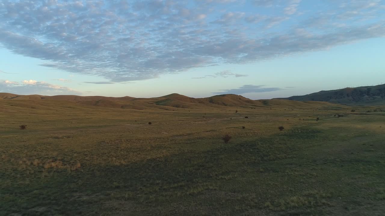 Scenic Aerial View of Rolling Hills and Plains