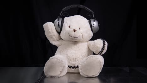 teddy bear with headphones