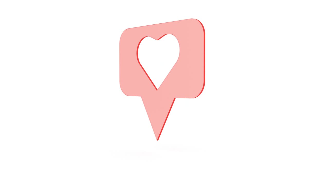 소셜 미디어 은 심장 아이콘 승인 색에 무결 4k 루프를 할 수 있습니다.