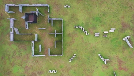 airsoft or paintball field aerial view