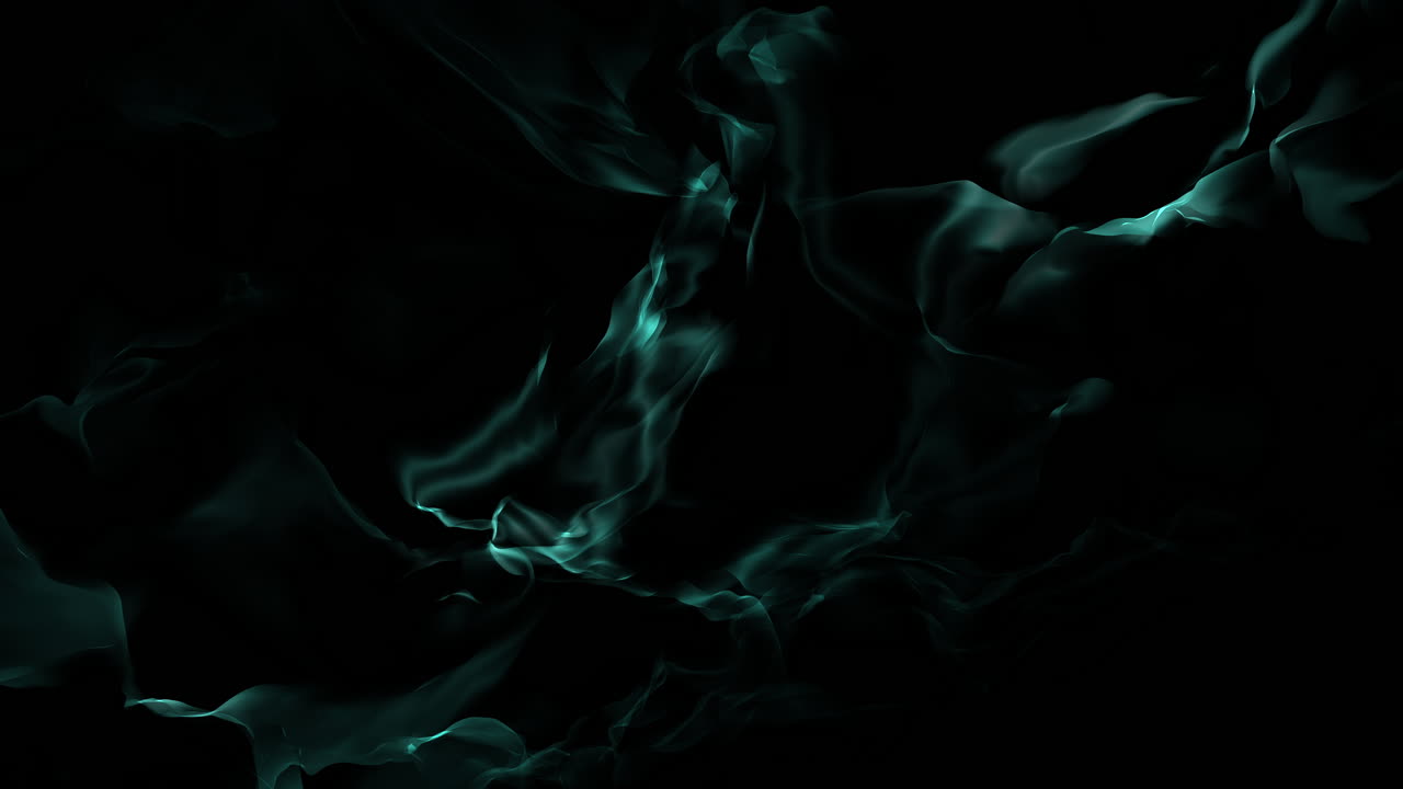 Ethereal blue smoke swirls in captivating motion