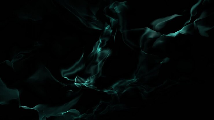Ethereal blue smoke swirls in captivating motion