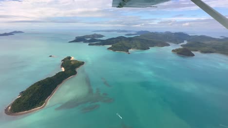 aerial 4k of whitsunday islands in queensland, australia in december 2022