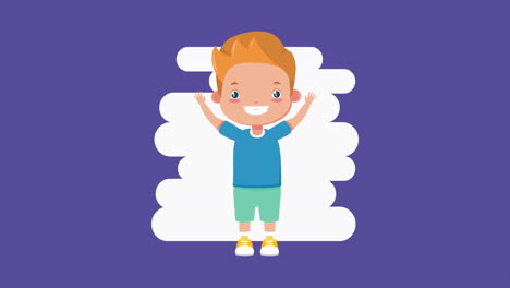 un niño lindo, un personaje cómico.