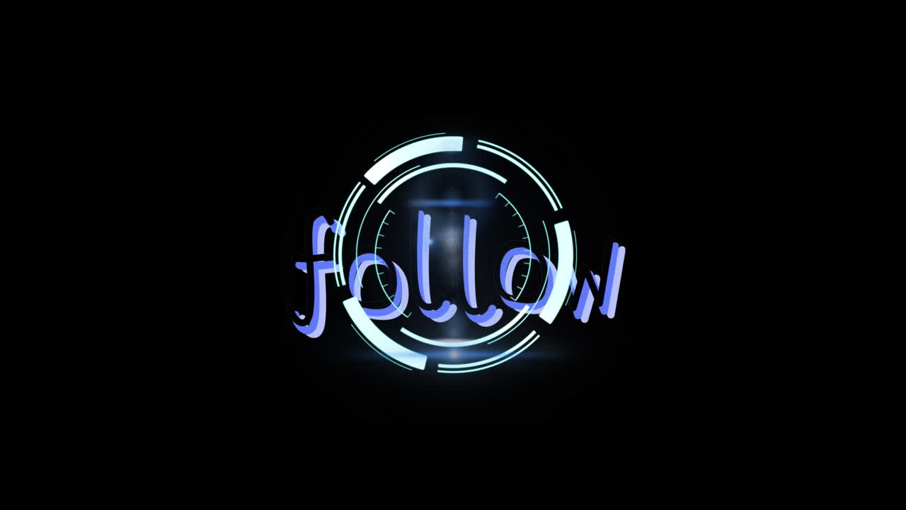 검은 바탕에 스 스캔을 통해 텍스트를 따라가는 애니메이션