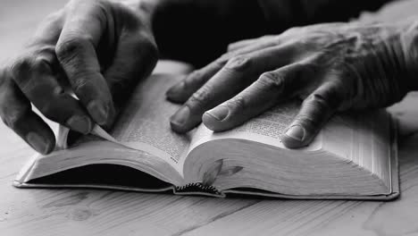 praying-to-God-with-bible-faithfully-worshipping-with-people-stock-footage-stock-video