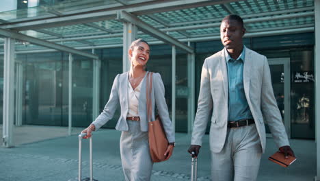 geschäftskollegen, die am flughafen abreisen