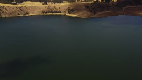 Aerial-view-of-Laguna-de-Paca-located-at-peruvian-highlands