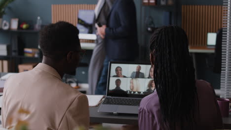 business video conference in modern office