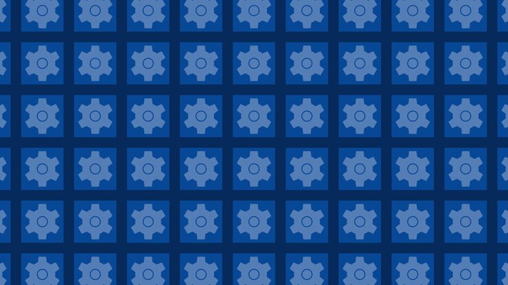 Blue Gear Pattern