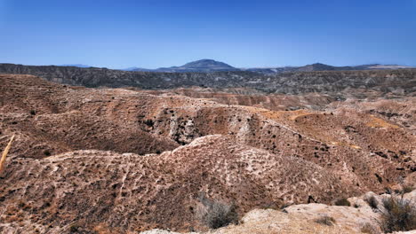 timelapse of the gorafe desert in granada, spain, tilting up