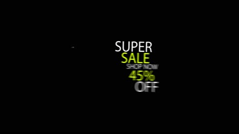 black screen, animation super sale forty five percent