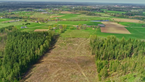 establecimiento de una toma de muro cortafuegos entre dos bosques