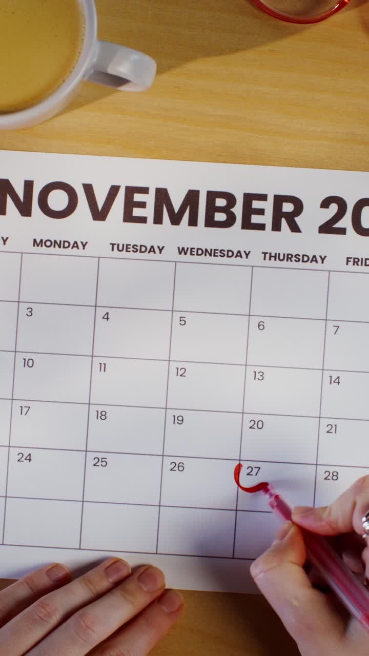 Marking Date on November 2023 Calendar
