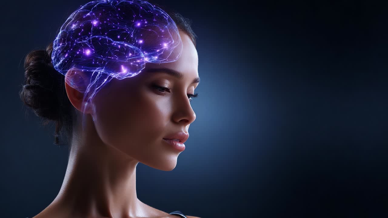 A captivating exploration of the interplay between human intellect and digital representation, showcasing the luminous brain as a fascinating metaphor for thought and creativity in a modern context