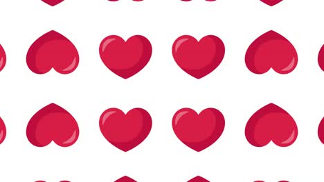 red hearts pattern