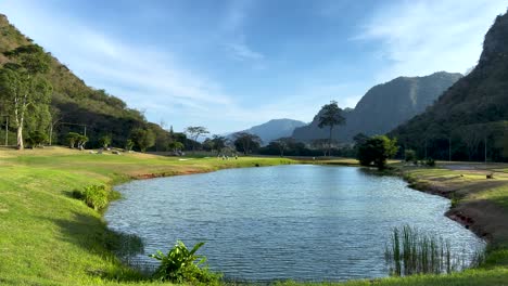 hermoso paisaje en el club de campo de khao yai