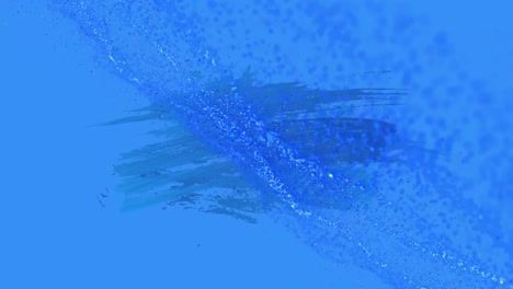파란색 배경에 파란색 브러시 스트로크 위에 파란색 디지털 파동