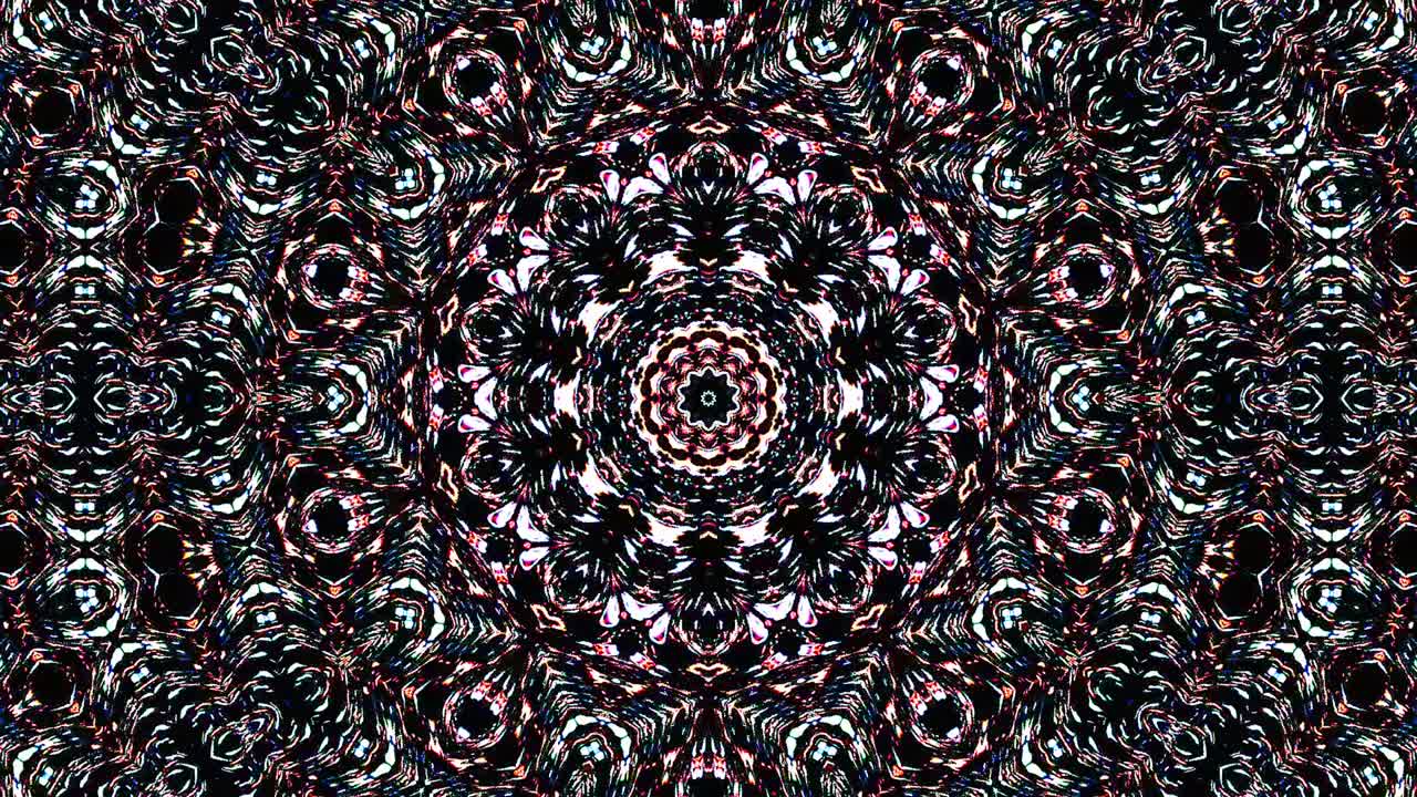 Beautiful abstract kaleidoscope that shines, a radiant light that regulates the subtle movements