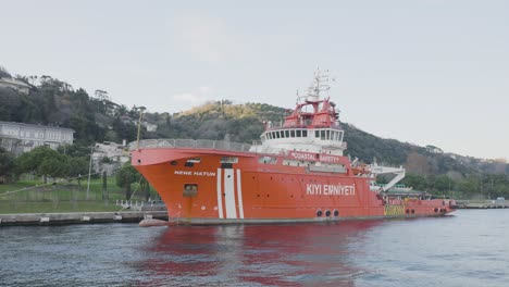 coastal safety ship in istanbul harbor