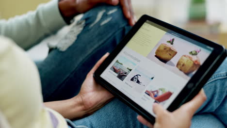 pantalla de tableta, compras en línea