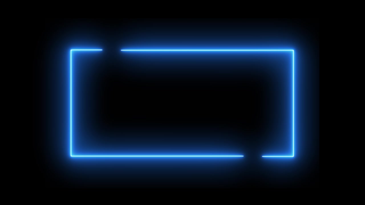 Cadre de citation bleu néon