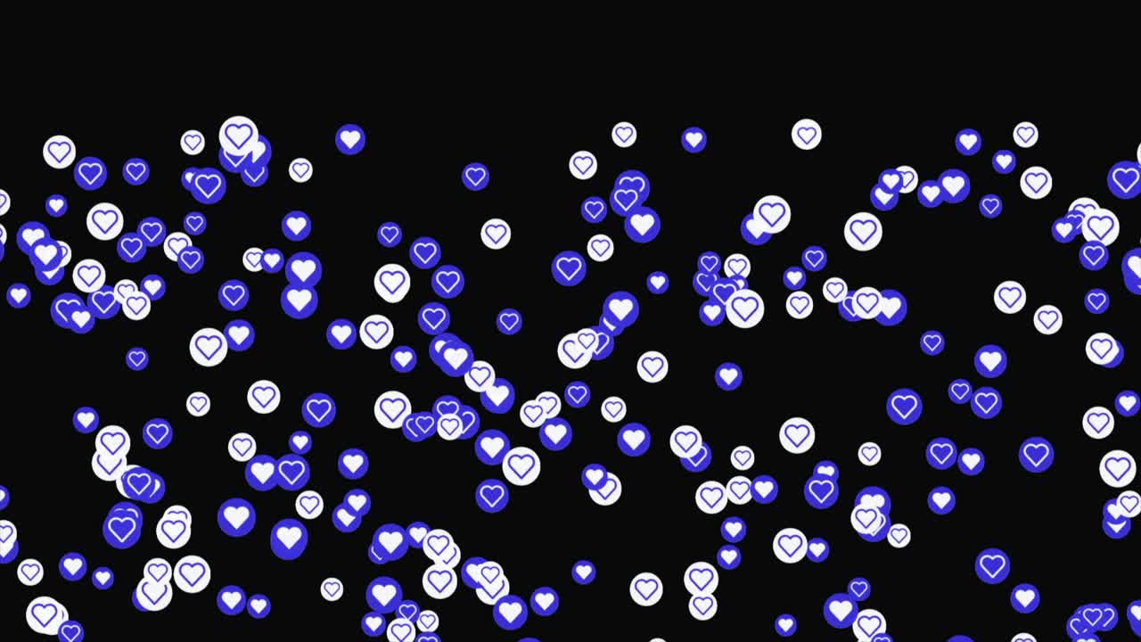 검은 바탕에 추상적인 심장 아이콘