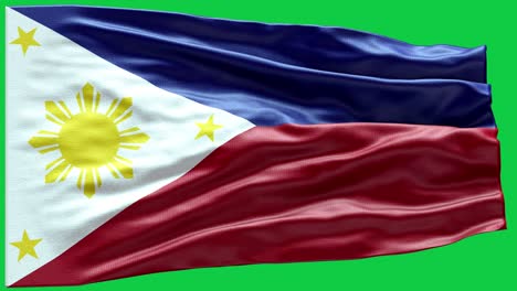 4k highly detailed flag of philippines - philippines flag high detail - national flag philippines wave pattern loopable elements