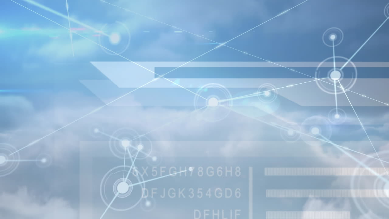 데이터 프로세싱을 통한 연결 네트워크의 애니메이션