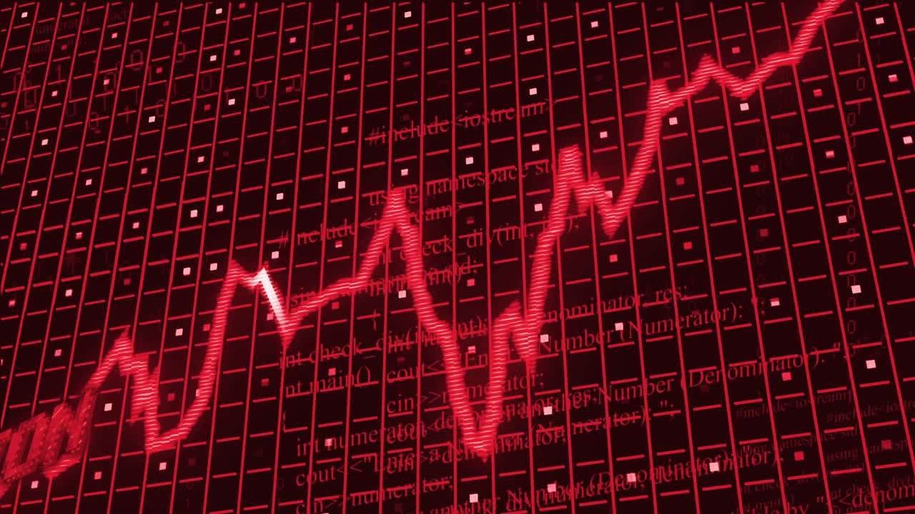 Animation of slumpflation text over data processing